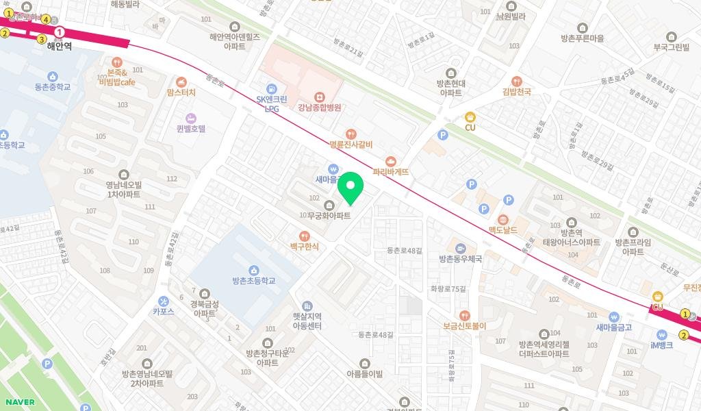 방촌동 작은도서관 지도 이미지