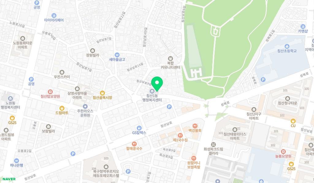 침산1동 작은도서관 지도 이미지