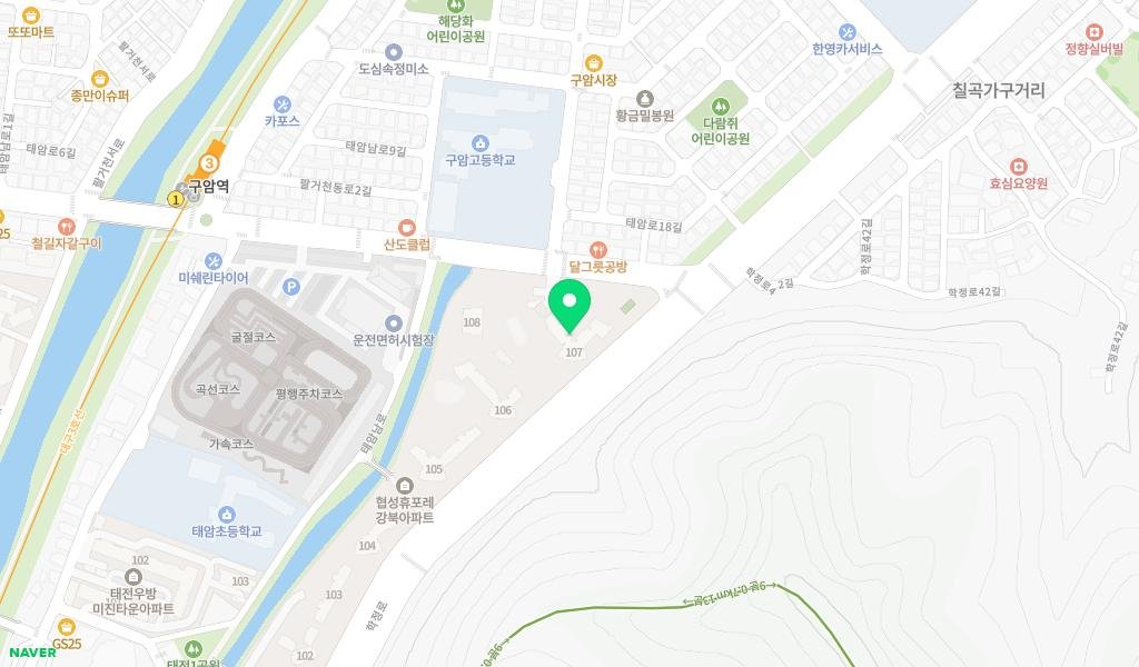 협성휴포레강북작은도서관 지도 이미지