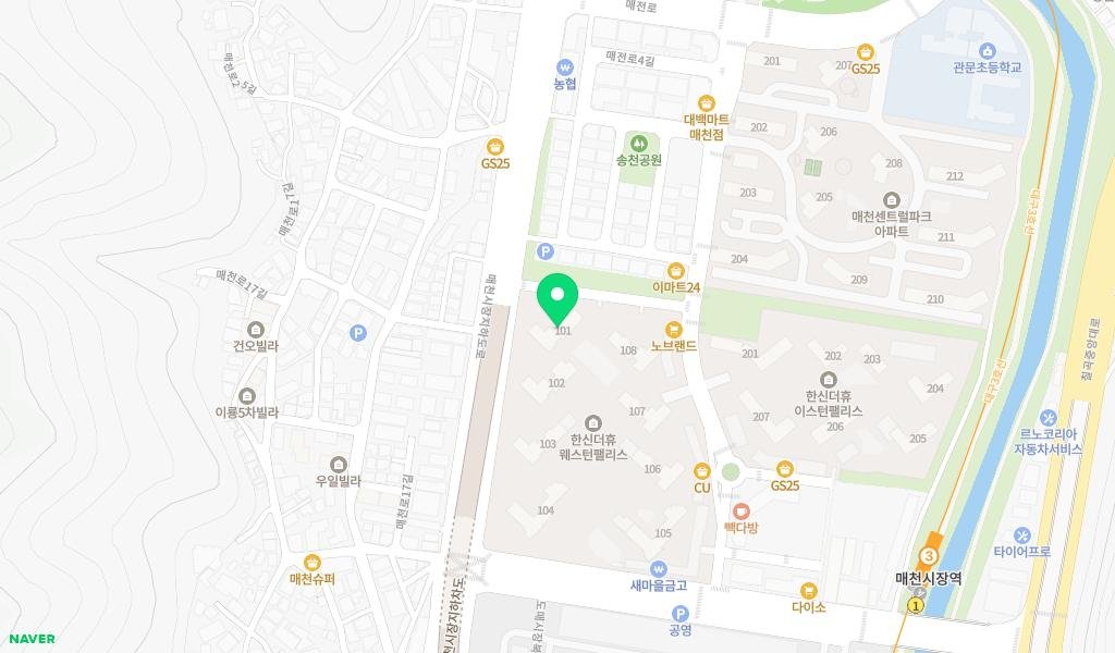 꿈담도서관 지도 이미지