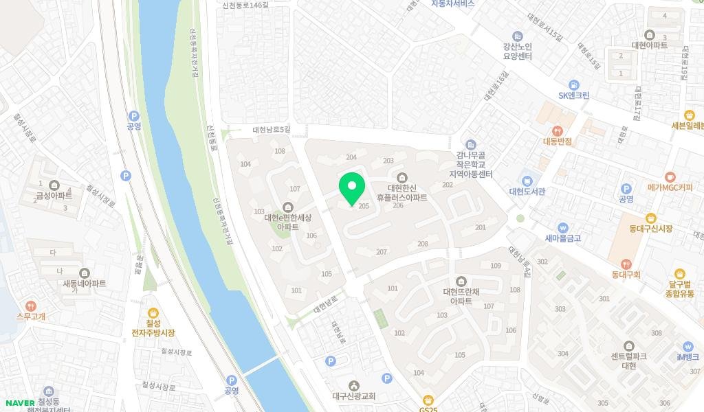 대현 휴 도서관 지도 이미지