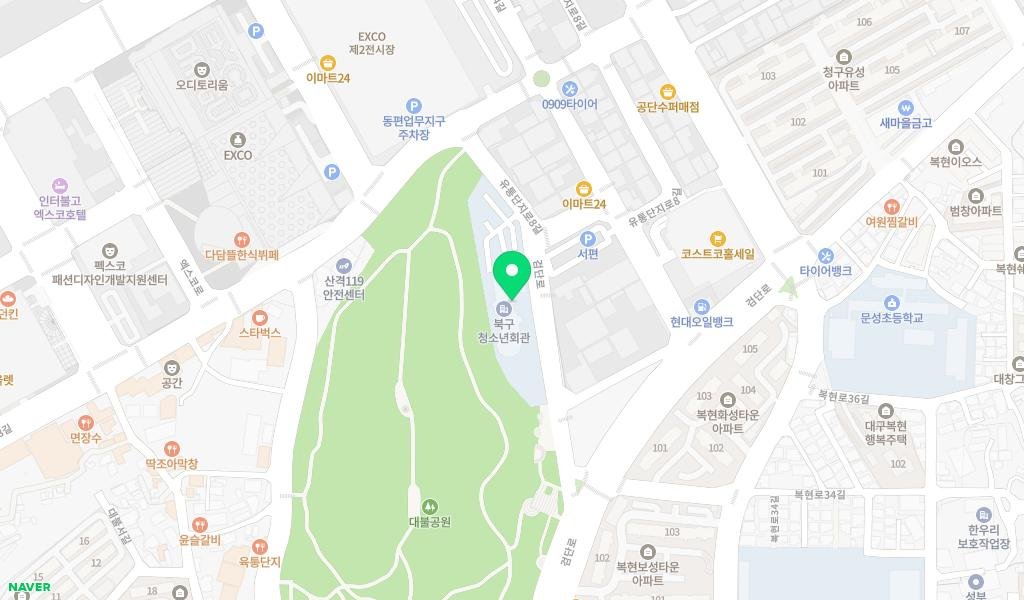 북구 어린이 도서관 지도 이미지