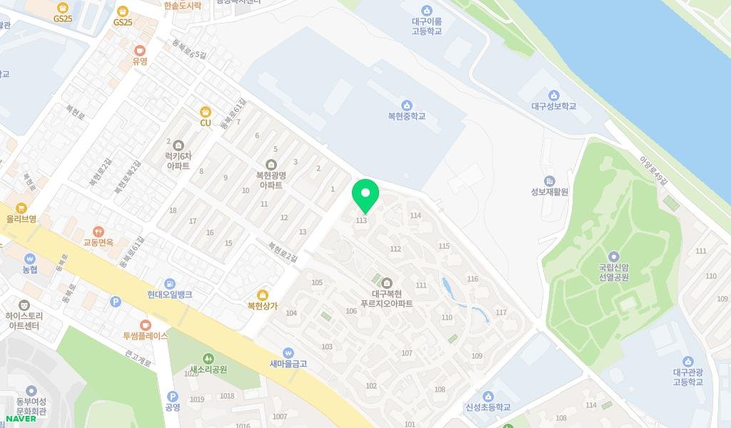복현푸르지오작은도서관 지도 이미지