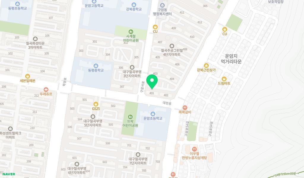 칠곡그린빌4단지 도서실 지도 이미지