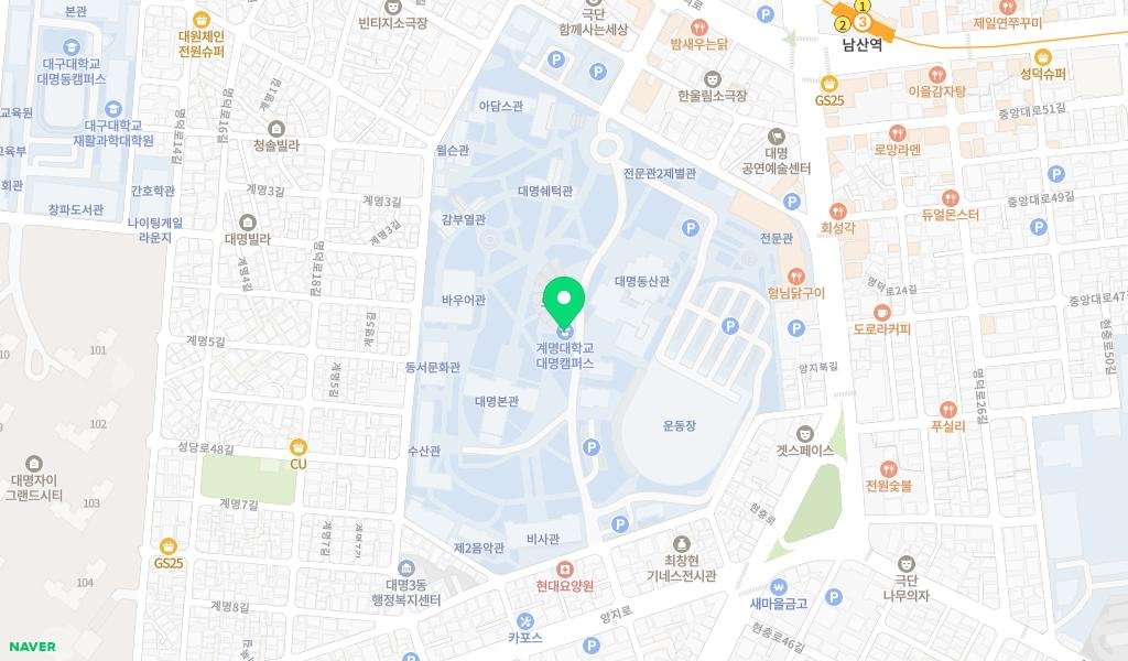 계명대학교 극재미술관 지도 이미지