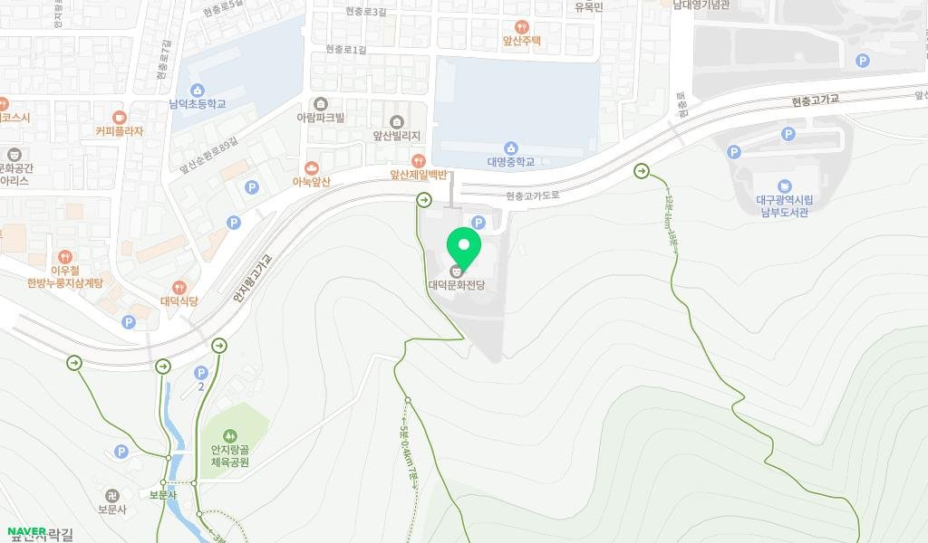 대덕문화전당 대덕생활문화센터 지도 이미지