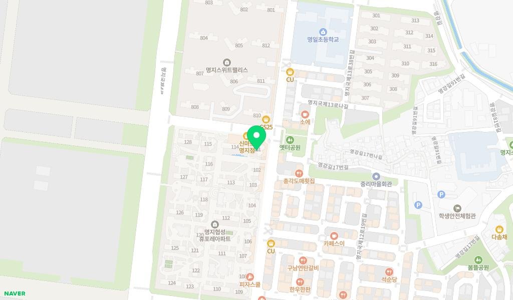 휴포레작은도서관 지도 이미지