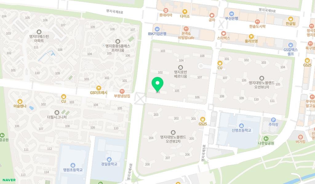 호반베르디움작은도서관 지도 이미지