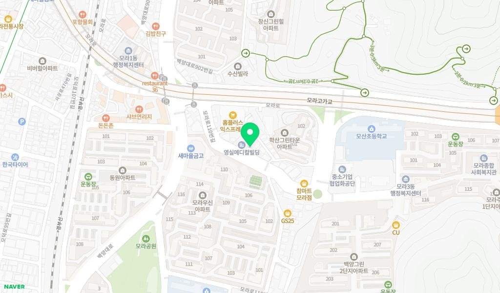 햇살나무 작은도서관 지도 이미지