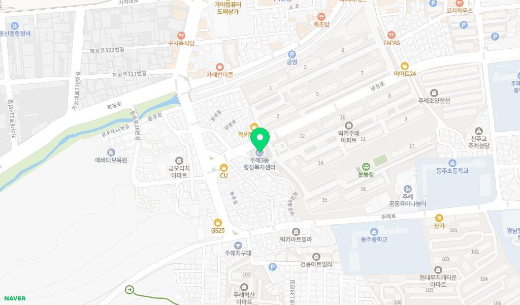 주례쌈지 작은도서관 지도 이미지