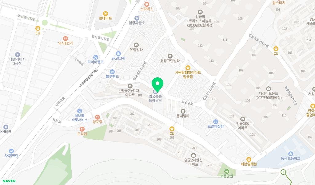 엄궁쌈지 작은도서관 지도 이미지