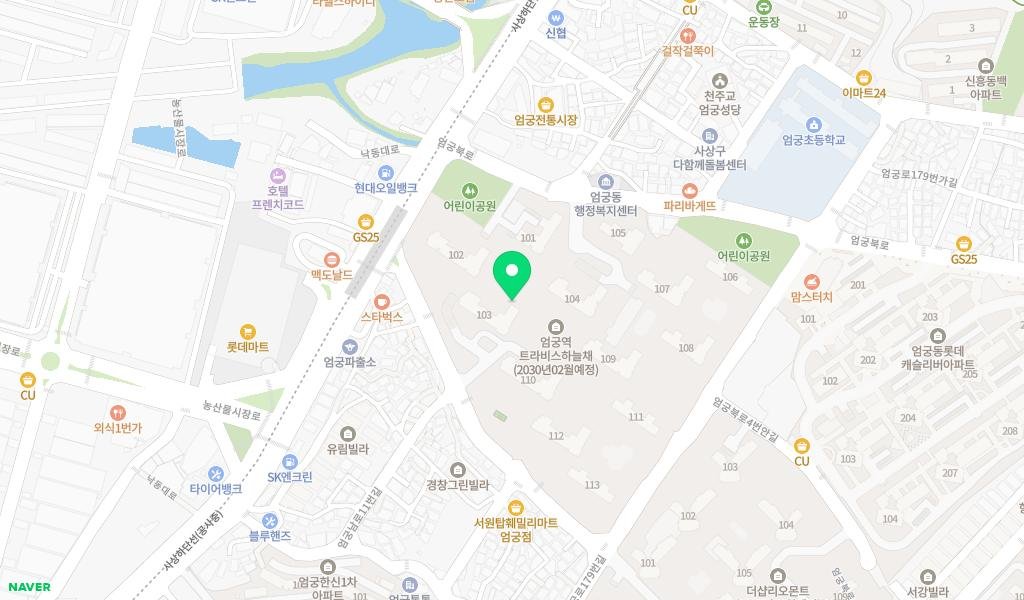 샘물 작은도서관 지도 이미지