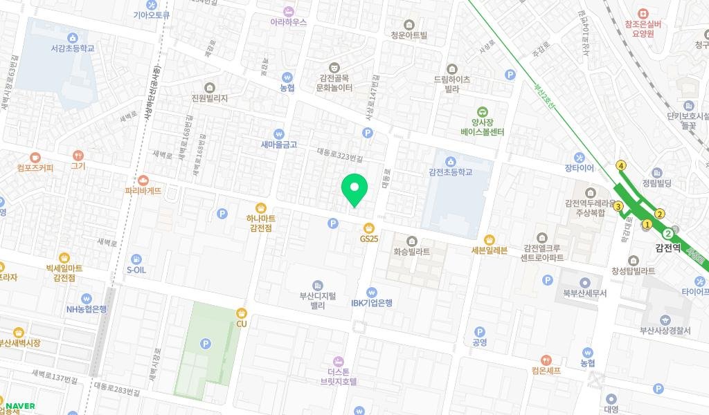 사상 작은도서관 지도 이미지