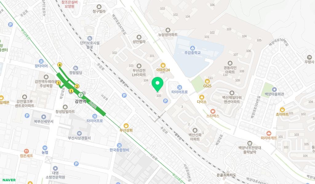 LH감전 꿈꾸는 작은도서관 지도 이미지