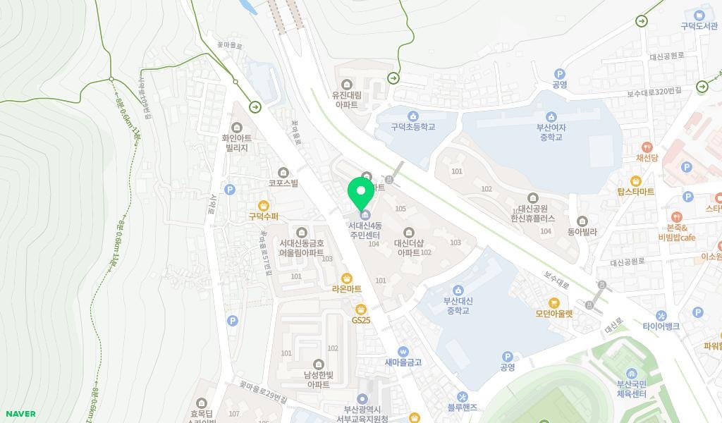 꽃마루어린이작은도서관 지도 이미지