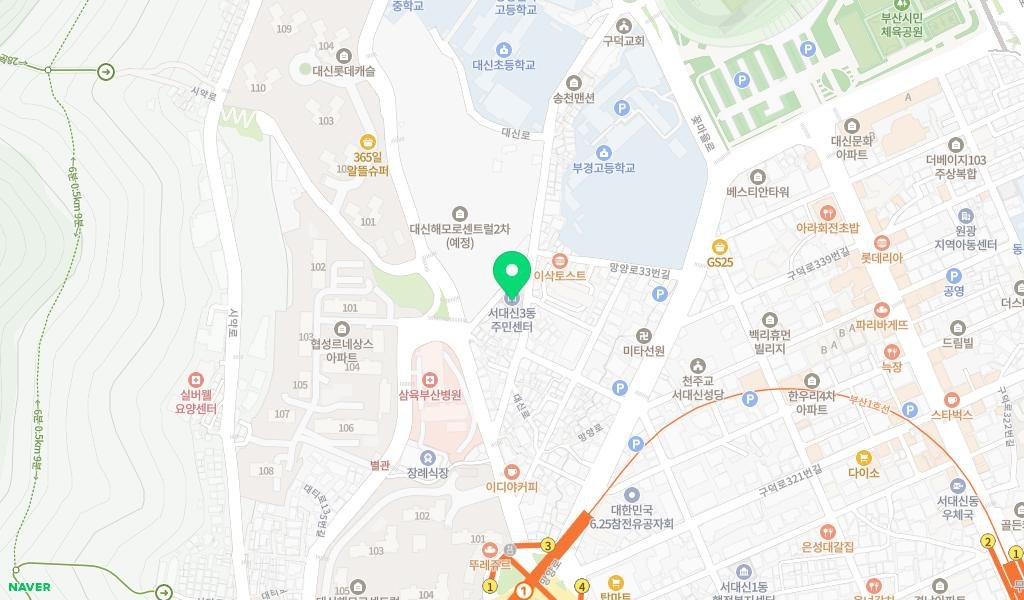 한새마을 작은도서관 지도 이미지