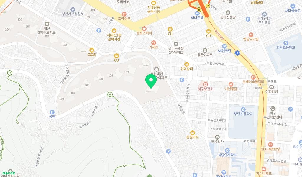 대신푸르지오 푸른도서관 지도 이미지