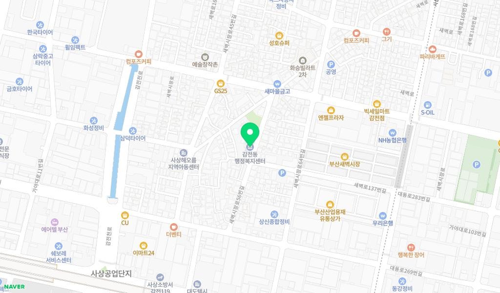 감전생활 문화센터 지도 이미지