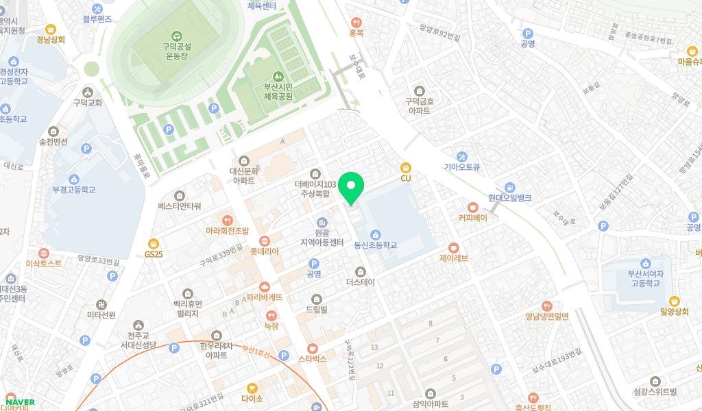 동대신3동 생활문화센터 지도 이미지