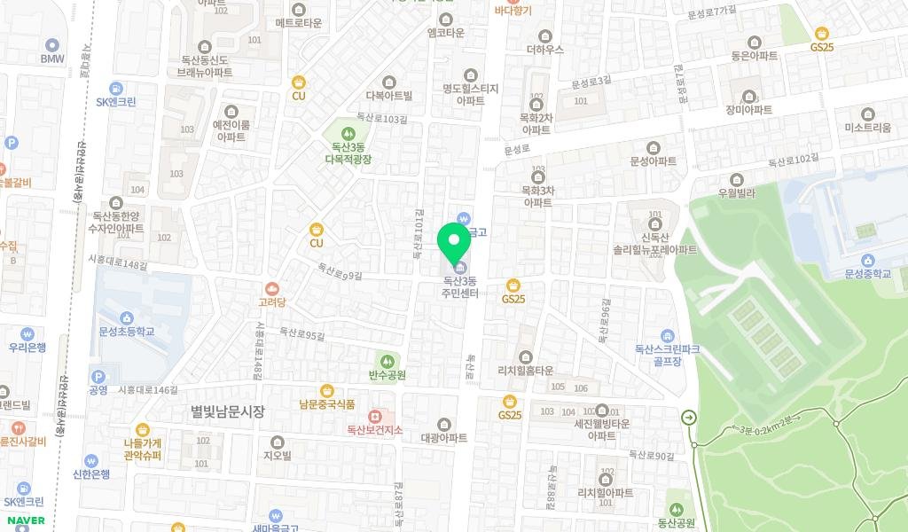 청개구리작은도서관 지도 이미지