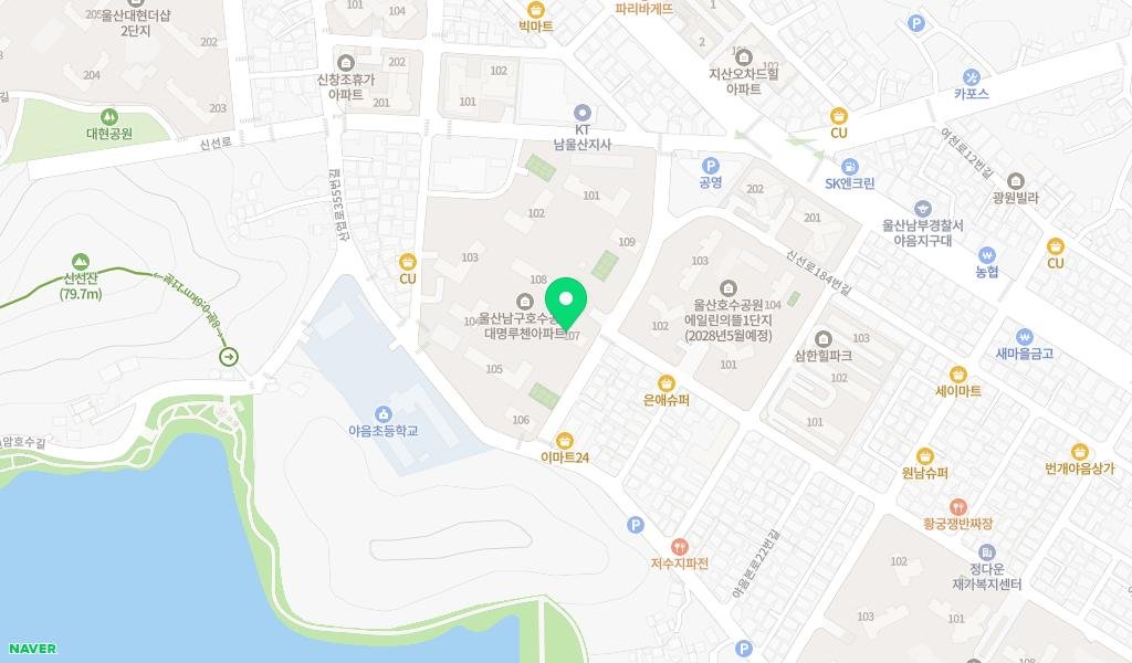 호수공원루첸작은도서관 지도 이미지