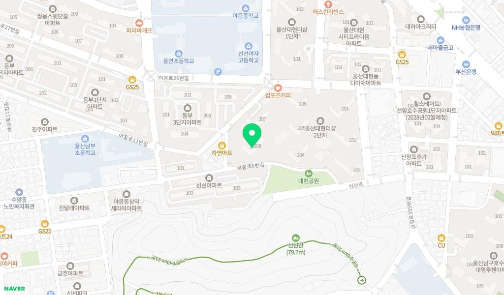 대현더샵 2단지 작은도서관 지도 이미지