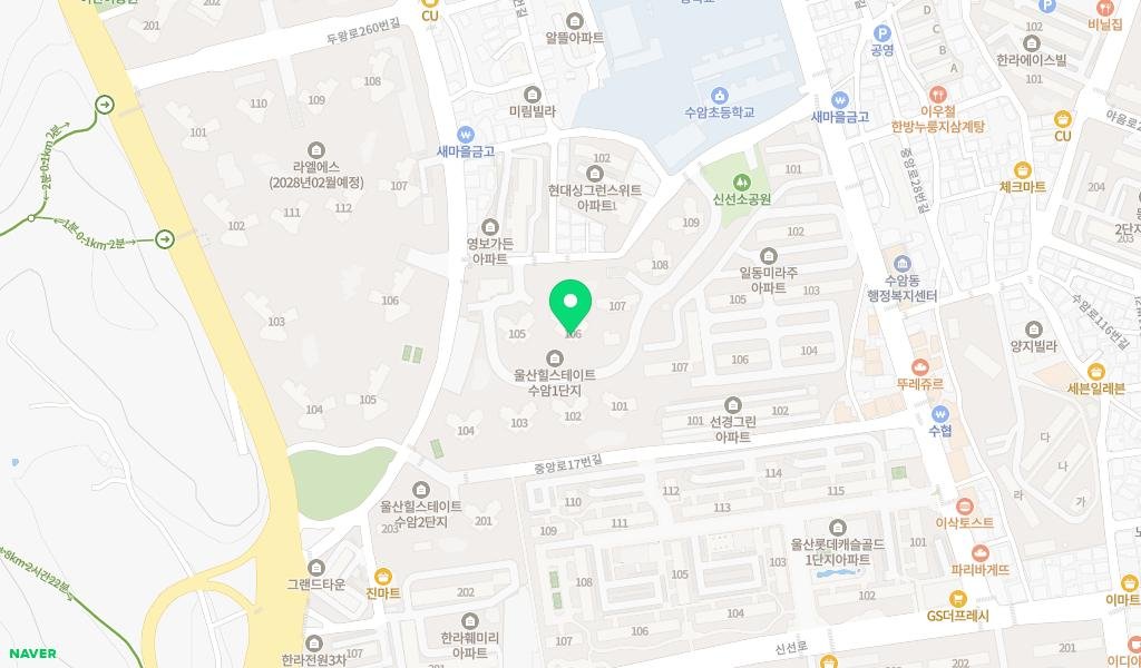 힐스테이트수암1단지 작은도서관 지도 이미지