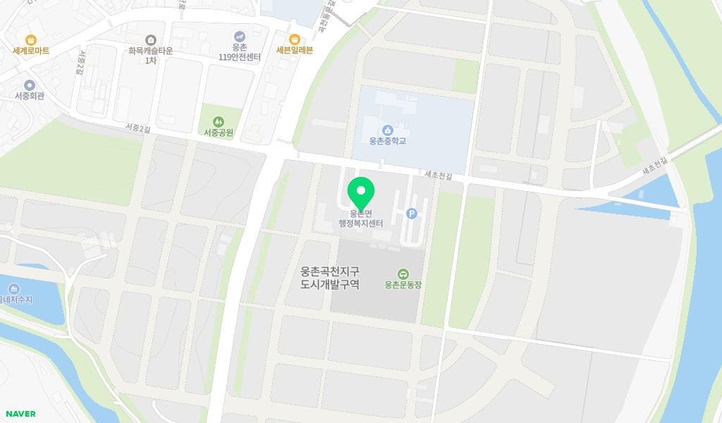 웅촌작은도서관 지도 이미지