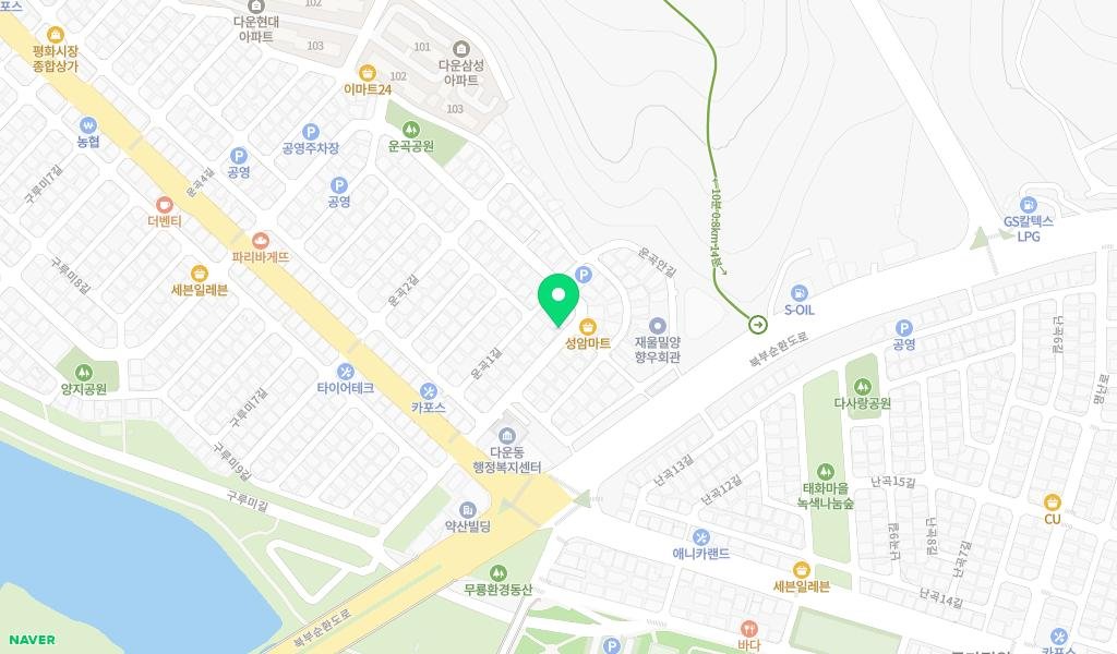꿈틀꿈틀작은도서관 지도 이미지