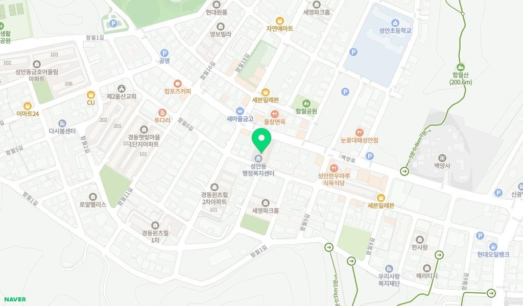 함월도서관 지도 이미지