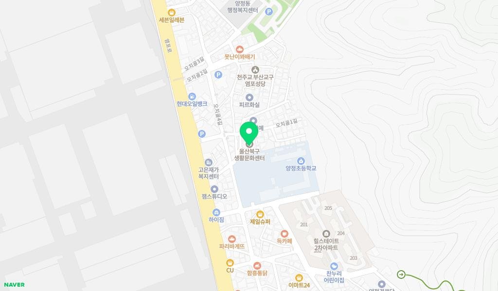 울산북구 생활문화센터 지도 이미지