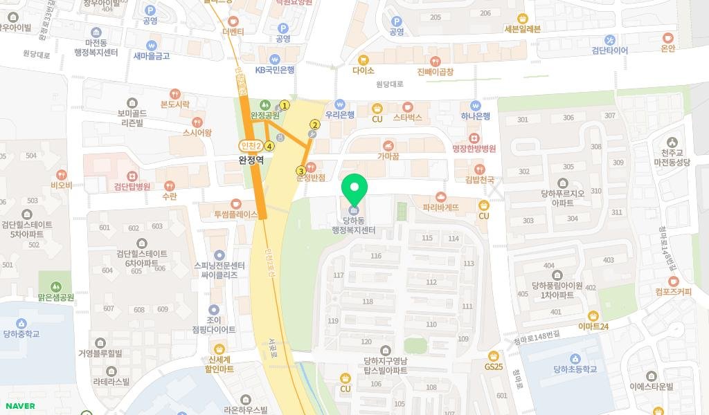 당하동 책이있는쉼터 지도 이미지