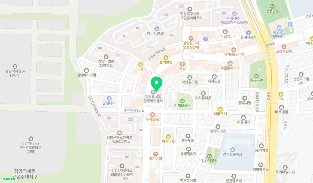 사랑의 작은도서관 북카페 지도 이미지