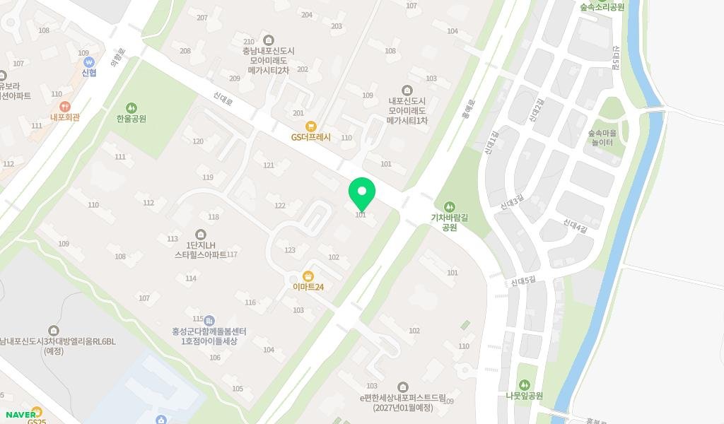 한울작은도서관 지도 이미지