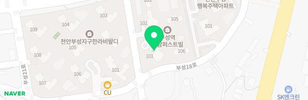 천안 부성 우남퍼스트빌 어린이 물놀이터 지도 이미지