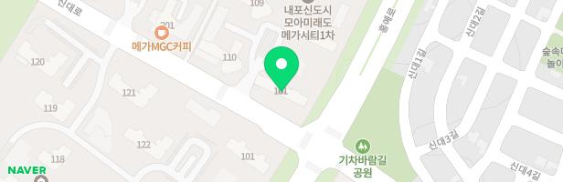 내포신도시 모아미래도 메가시티 1차 아파트 어린이놀이터3(104동옆) 지도 이미지