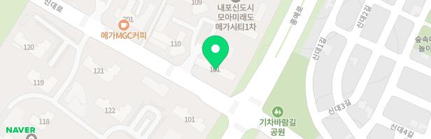 내포신도시 모아미래도 메가시티 1차 아파트 어린이놀이터1(101동옆) 지도 이미지