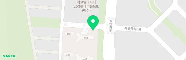 부산에코델타 7BL 106동 107동사이 어린이놀이터3(호반써밋) 지도 이미지