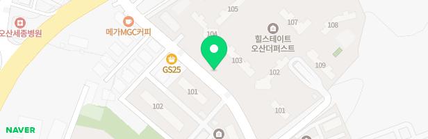 힐스테이트 오산 더퍼스트 유아놀이터 (109동 앞) 지도 이미지