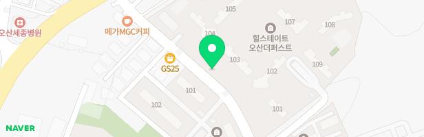 힐스테이트 오산 더퍼스트 어린이놀이터2 (101동 앞) 지도 이미지