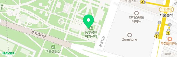 서울숲 유아숲 체험원 지도 이미지