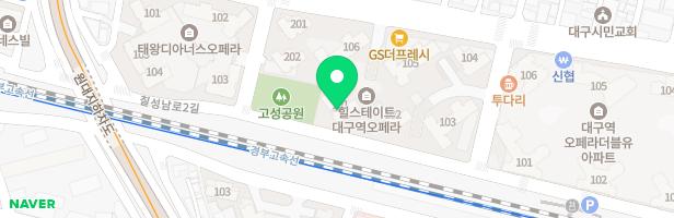 힐스테이트 대구역 오페라 커뮤니티 아이숲 지도 이미지
