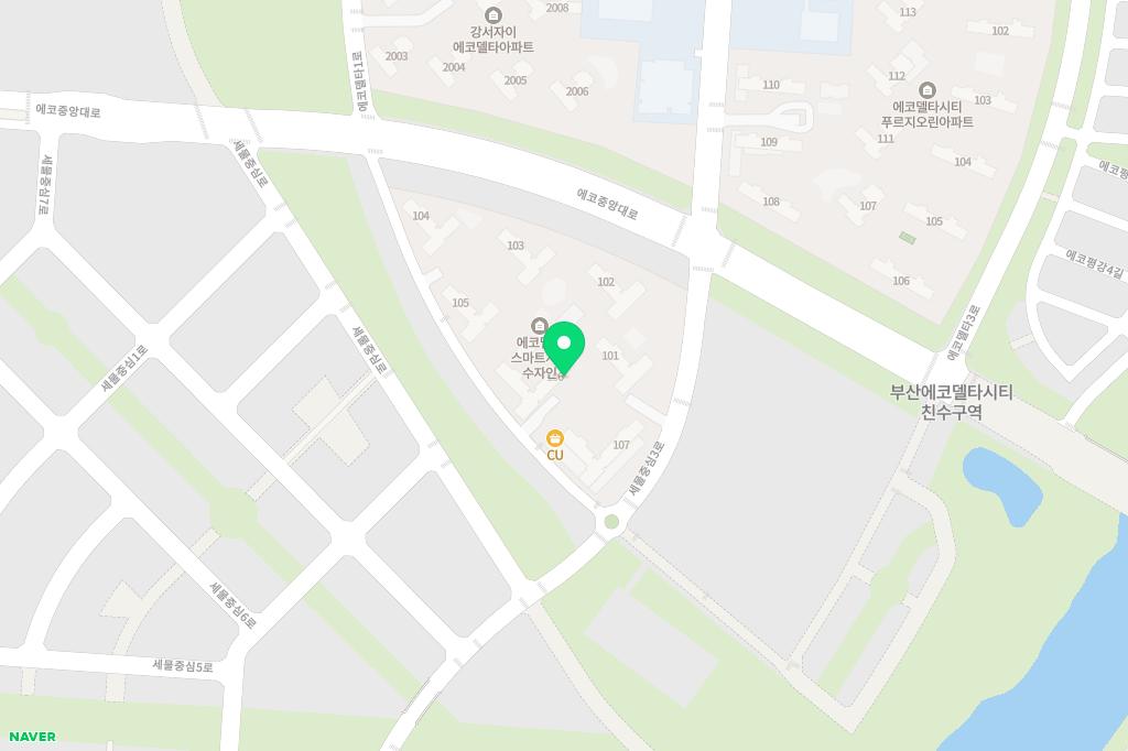 부산에코델타시티 한양수자인 어린이놀이터1(102.103동) 지도 이미지