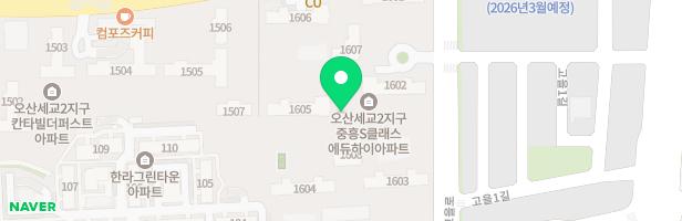 오산세교2지구중흥S클래스에듀하이아파트 유아놀이터 지도 이미지