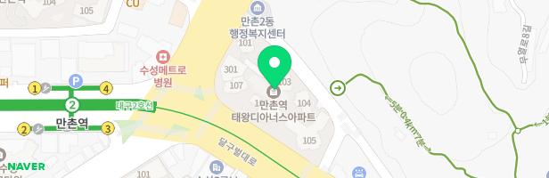 만촌역태왕디아너스아파트(106동 104동 사이) 지도 이미지