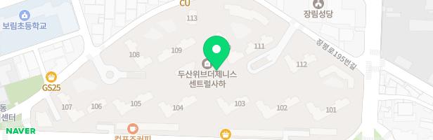 두산위브더제니스센트럴사하 어린이놀이터3(111동앞) 지도 이미지
