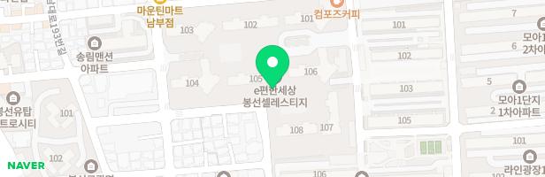 e편한세상봉선셀레스티지아파트 어린이놀이터2(108동앞) 지도 이미지