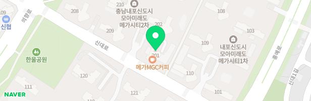 충남내포신도시RH5-3BL모아미래도 메가시티2차유아놀이터 지도 이미지