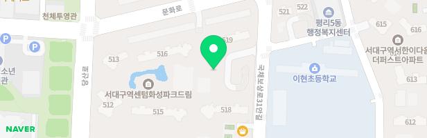 서대구역 센텀 화성파크드림 커뮤니센터내 놀이터 지도 이미지