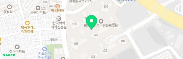 힐스테이트수원파크포레 유아놀이터(107동앞) 지도 이미지